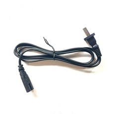 59S P30R 紫外線消毒箱通用電源線，適用於溫奶器消毒鍋，美規歐規兩孔兩眼插座，黑色耐用材質, 黑色