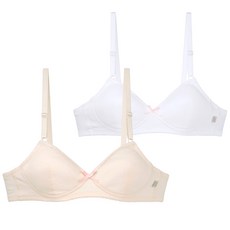 PANDORA by VIVIEN 孩童棉質內衣 AA罩杯 2入, 膚色+白色