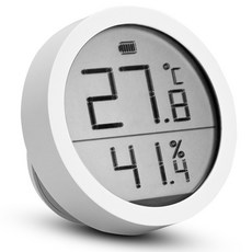 CIGARLOONG雪茄電子溫濕度計 迷你高靈敏精度保濕盒雪茄柜專用, 1個, 白色 無藍牙版