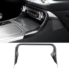기아 스팅어 2018 센터 콘솔 에어컨 프레임 커버 리얼 하드 탄소 섬유 자동차 인테리어 몰딩, 01 for LHD, 01 빠른