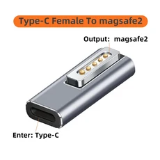 MacBook Air Pro LED 표시기 100W 고속 충전 마그네틱 플러그 어댑터 용 Magsafe 1 2 USB Type-C PD