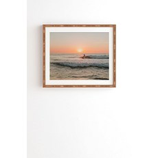 Deny Designs Hello Twiggs 벽 아트 대나무 프레임 48.3 x 56.9 cm 서퍼 웨이브 171195 6506291394