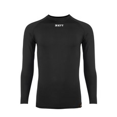 ZETT 긴팔 라운드넥 스판 언더셔츠 BVK-403 (검정)