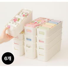 패링치즈 다용도 수납함 정리함, 6개, 화이트