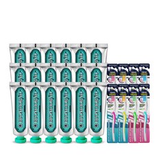 Denti Buongiorno口臭護理薄荷香牙膏 100g*18入+白色細毛牙刷 8入, 1套