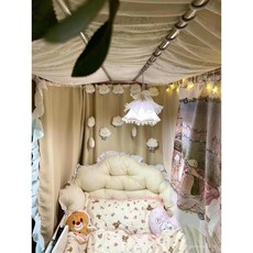 【臺灣優選 】宿捨皇冠ins公主風床頭靠墊寢室大靠背墊床上靠枕軟包護腰, 歐式-深灰-加高 不塌陷,長120*高60cm(適合1.2床)