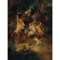 Centaurs in the Forest 아트포스터 감성선물 마카르트, 그림만(매트지), 42x56.26