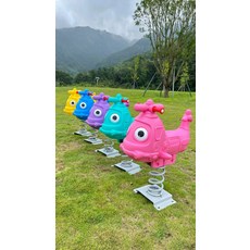 놀이터 스프링 목마 공원 동물 흔들말 시소 야외 흔들의자, 1개, 신형 연회색