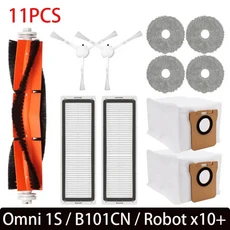 Xiaomi x10 plus 액세서리 Mijia Omni 1S B101CN 로봇 진공 메인 사이드 브러시 필터 Mop Dreame L10s Ultr, 18 11PCS