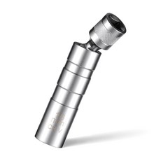 BJSIA 16mm(5/8인치) 회전 마그네틱 스파크 플러그 소켓 세트 1cm(3/8인치) 드라이브 씬 벽 소켓 대부분의 자동차와 호환되는 12포인트 디자인 133062 5, 16mm-Short, 1개