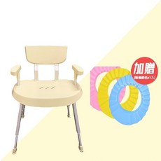 海夫 居家洗澡椅 HEF61719 扶手加大高低可調 附贈洗頭帽, 1個