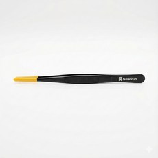 NRC 파충류핀셋 마우스롯방지 일자형 16cm, 1개, 블랙