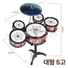 아동용 드럼 타이머 음악 어린이 장난감, 1개, 대형 5단 드럼 의자 없음