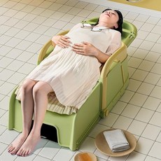 노인목욕의자 머리감겨주는기계 환자머리감기, PP 단단한감촉, 1개