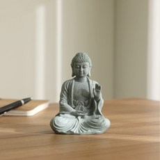 시민경제생활연구원(주) 미니 부처님 돌 부처 붓다 불상 불교 박람회 굿즈 석가모니 아미타불 석상 조각상 오브제, 1개, 단일 옵션