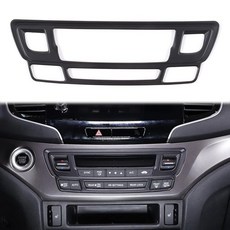 Heutamo Central Control 에어컨 패널 커버 트림 혼다 파일럿 2016-2022/Ridgeline 2020-2023/Passport 2019-2023과 호환, 매트 블랙, 1개