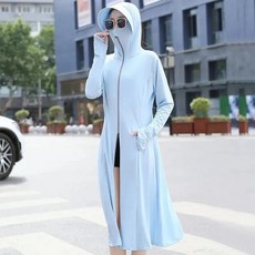 夏季新款長款冰絲防曬衣女 修身顯瘦罩衫 海邊度假簡約輕薄防曬服