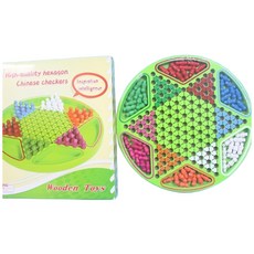 六色六人跳棋 精品六角跳棋 原木跳棋 直徑29cm 大尺寸 親子互動桌遊, 六色, 1個