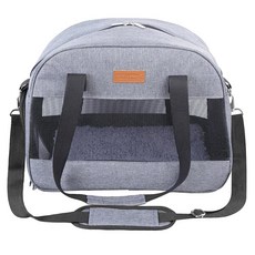 작은 고양이 애완동물 여행용 측면 개를 캐리어 위한 강아지를 블랙 편안한 부드러운 가벼운 캐리어 애완동물, Grey