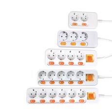 멀티탭 3구 개별 스위치 50Cm 접지 멀티콘센트 250V 16A 국산, 1개