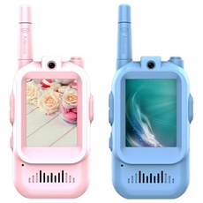 兒童趣味相機對講機，無線通話清晰音質，抗摔耐用操作簡單，色彩鮮豔, 1套, 粉+粉