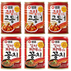 샘표 조림전용 고등어 + 김치찌개 꽁치, 3개, 400g