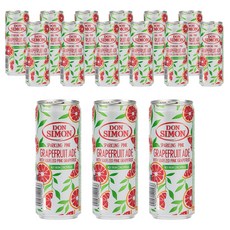 돈시몬 착즙 스파클링 자몽 에이드 탄산음료수 15개(330mlx15개) 착즙주스+탄산수, 330ml, 15개