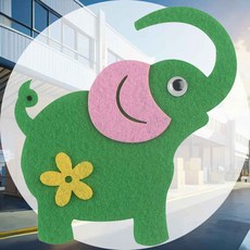 펠트 코끼리 A 벽면꾸미기 안내게시판 수업재료 만들기수업 미술놀이재료 교회환경판