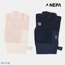 네파_NEPA_여성 땀 흡수 미끄럼 방지 손바닥에 논슬립 실리콘 프린트를 적용하여 안정적인 그립감 메쉬믹스 반장갑_7L48110, 핑크(H44), 1개