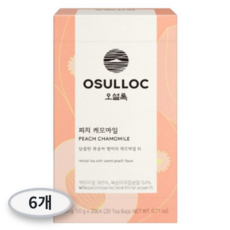 오설록 피치 캐모마일 티백 20개, 1g, 6개, 20개입