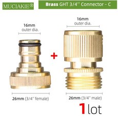 1PC 3/4 16mm 헤비 듀티 황동 Y 분배기 BSP/NPT 이중 콘센트 탭 커넥터 2 웨이 어댑터 2 밸브 정원 관개 조, [03] Cx1pc, 03 Cx1pc