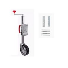 트레일러잭 강철 견인보조용 수동크랭크 지지대 바퀴장착 고하중, 5_8인치상단흔들림호주스타일B형, 1개