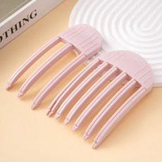 푹 머리핀 컬링 앞머리 클립 헤어 뿌리 볼륨 여성 고정 모양 패션 롤러, pink 2pcs