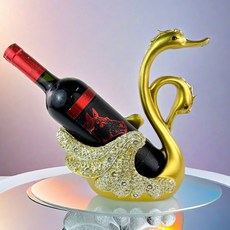 創意戰馬紅酒架擺件馬到成功吉祥寓意客廳裝飾, 金色小號天鵝酒架