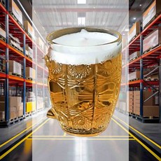 손잡이 맥주컵 500ml 2P 비어머그 집들이선물 음료컵 글라스머그 유리컵 아이스잔, 몬티르글라스500ml 2P (1009-1)