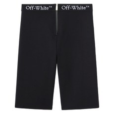 오프화이트 로고 웨이스트밴드 지퍼 쇼츠