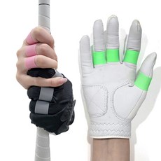 골프 굳은살 물집 미끄럼 방지 손가락 핑거 밴드 실리콘 골무 4개입, 그린, 1세트