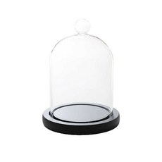 방진 유리 캔들 투명 부케돔 디스플레이 먼지차단, 10x15 (브라운), 1개