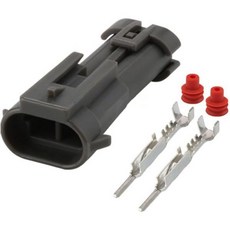 밀크위드 다목적 10세트 2핀 밀봉형 자동 커넥터 12162017 에어컨 압축기 와이어 플러그 호환 GM CHEL 색상 여성용 크기 50세트, 20 Sets, 2 Pins of Male