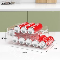 Z3JC 啤酒可樂冰箱收納盒雙層易拉罐飲料收納神器廚房整理置物架, 1個, 小號雙層:如圖