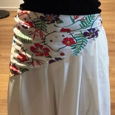 臺灣出貨 夏威夷方巾KT塗鴉絲巾百搭氣質領巾髮帶多功能裝飾圍巾頭巾