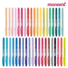 모나미 라이브칼라 39색 낱개 수성펜 사인펜, 블랙