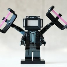 핸드브릭 팩토리 커스텀 미니브릭 피규어 스키비디 토일렛 호환 블록호환, 92. 서스펜디드 TV맨