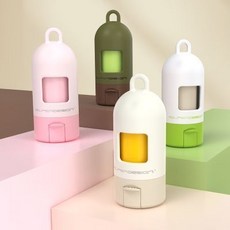 萌寵樂園 休普寵物拾便袋膠囊 便捷撿屎貓咪狗狗拾便器 戶外隨身便袋 環保垃圾袋 狗便袋, 月岩灰, 1個