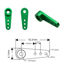 PTK 서보 금속 암, 01 15T X4pcs 4mm