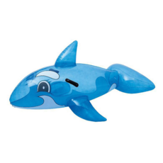 可愛藍色虎鯨造型充氣泳圈，兒童游泳圈，安全無毒材質，輕巧易攜帶，夏日玩水必備, 藍鯨魚, 1個