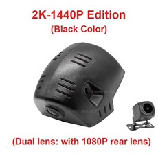 플러그 앤 플레이 차량용 블랙박스 스코다 옥타비아 하이 에디션, 3. Black-2K Dual lens, C. 128G Card