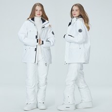 ARCTIC QUEEN 스키복 보드복 상하 세트 방수 커플 남여공용 화이트