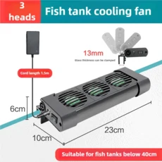 수족관 어항 자동 온도 조절 팬 탱크 냉각 팬 물 음소거, UK adapter plug