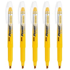 자바 파워라인 형광펜/사각닙 (포켓클립), 마일드 골드(1P), 5개입